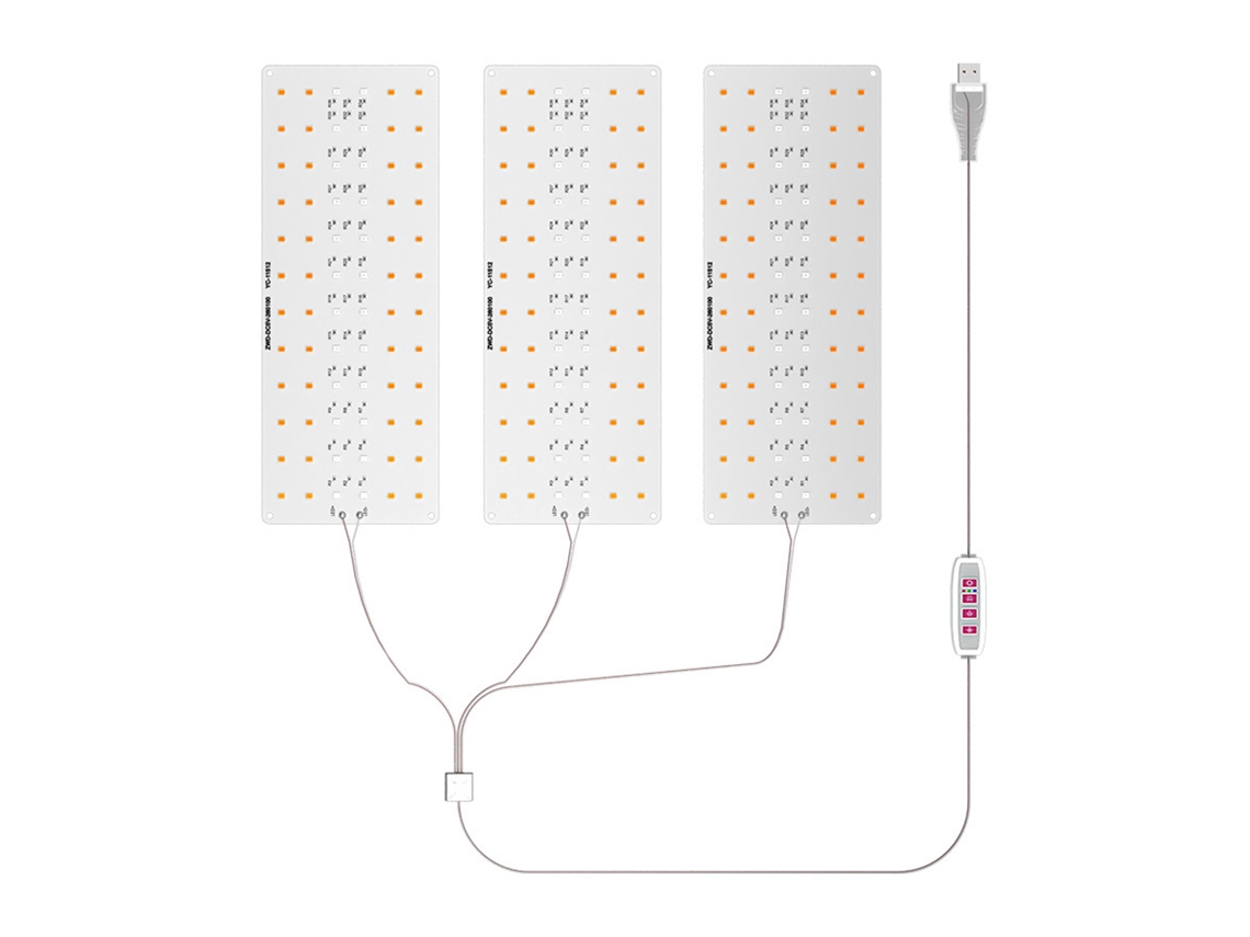 Lámpara de crecimiento para plantas Primerox Ultra Fine con temporizador de 8h, 12h y 16h, LED, USB, 5V