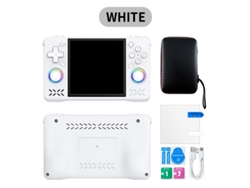 Consola De Juegos Xf40h, Rk3326 Linux System, Batería De 4000 Mah, Consola Portátil Retro Psp De 4 Pulgadas, 64 Gb Blanco Sfushos