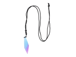 Collar Con Colgante Luminoso En La Oscuridad, Hecho De Resina De Forma Irregular, Azul Ahumado Y Morado.