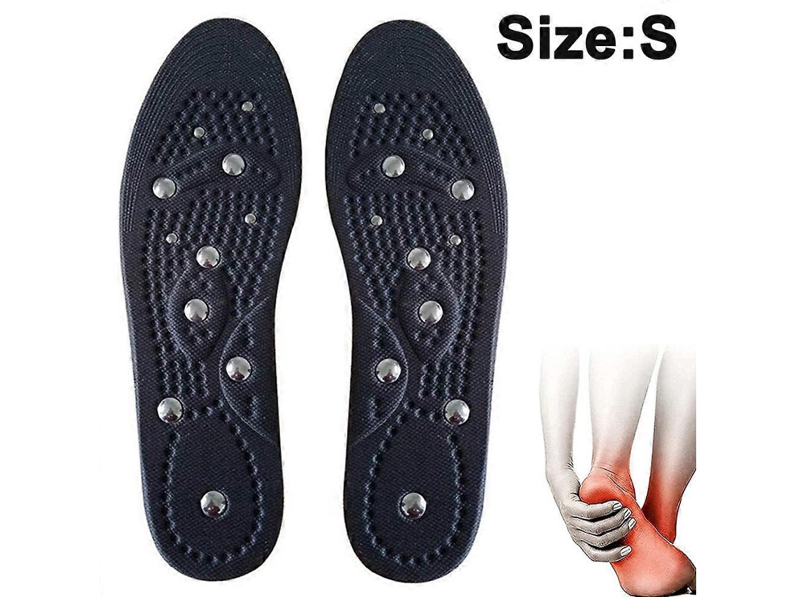 Plantillas De Masaje Magnético Para Mujer Y Hombre Insoles Acupuntura Alivio Fatiga Pies Ajustables Tamaño Pequeño