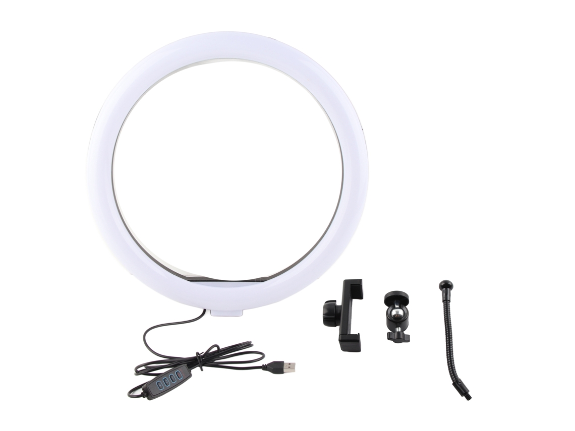 Anillo De Luz Led De 13 Pulgadas Con Soporte Para Teléfono, Anillo De Luz Selfie Con Conexión Usb Para Streaming, Maquillaje Y Fotografía