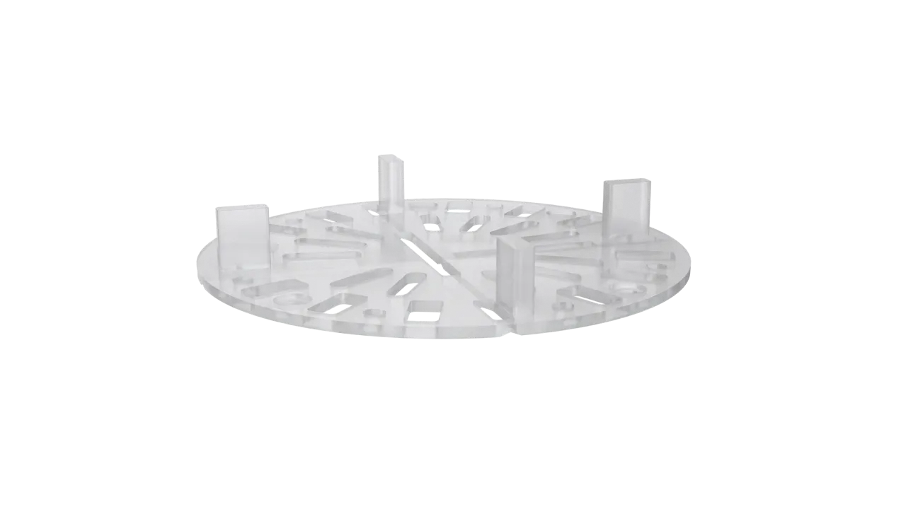 Consola de terraza Renoplast® Renoslim, soporte de terraza, base de suelo, altura de 2,2 mm, mortero de junta transparente de 4 mm, 10 unidades.