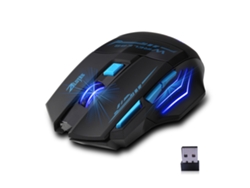 Ratón De Juegos Óptico Led Zelotes F14 Inalámbrico 2.4g 2400dpi Con 7 Botones Y Luces De Respiración