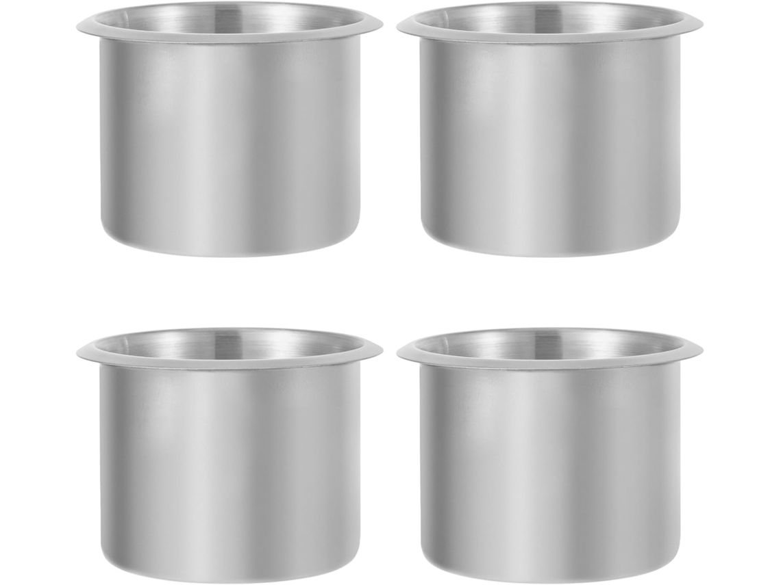 Juego De 4 Portavasos Empotrados De Acero