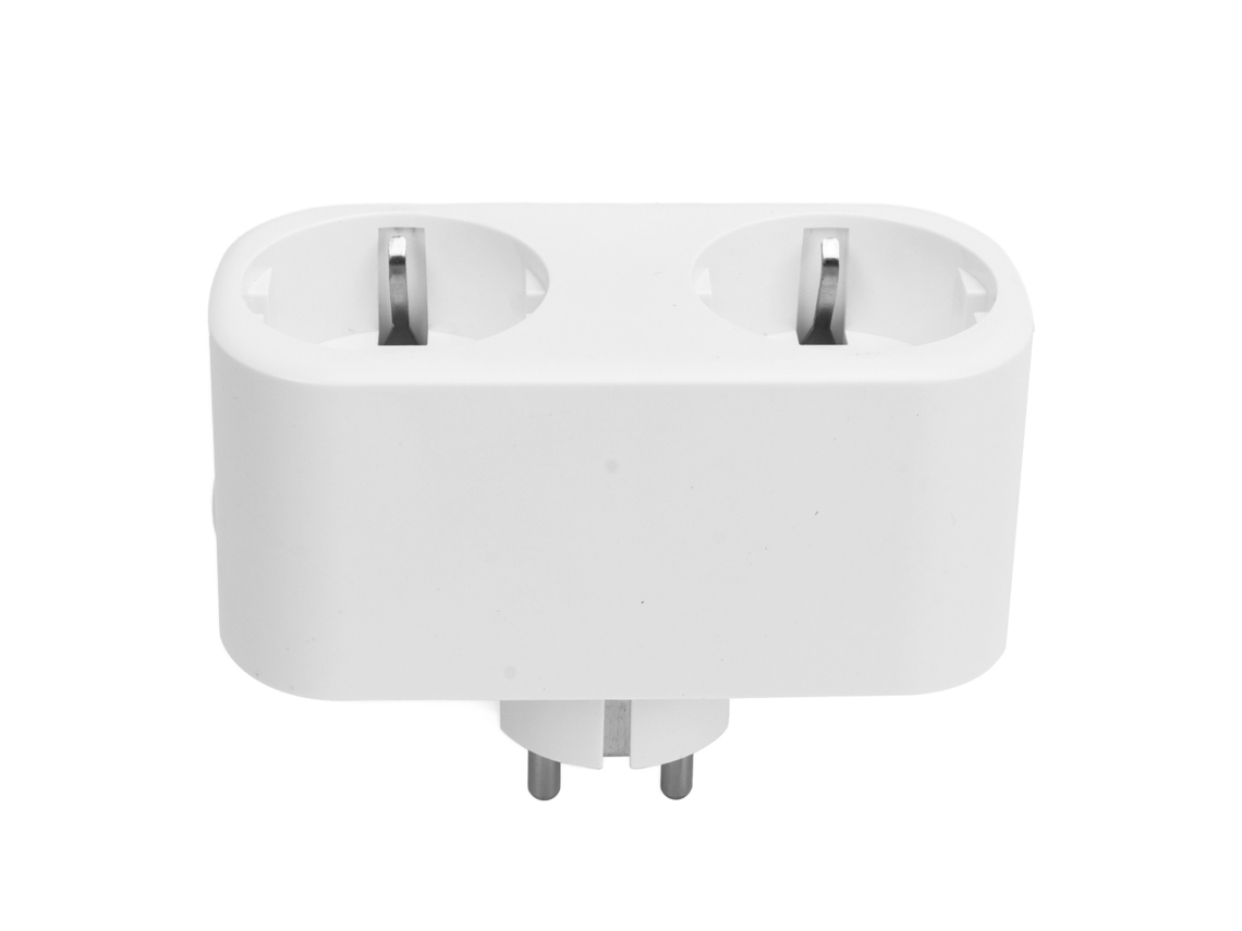 Conector Wifi Inteligente 2 En 1 Control Por Voz Tomacorriente Wifi Hogar Inteligente 16a Máximo