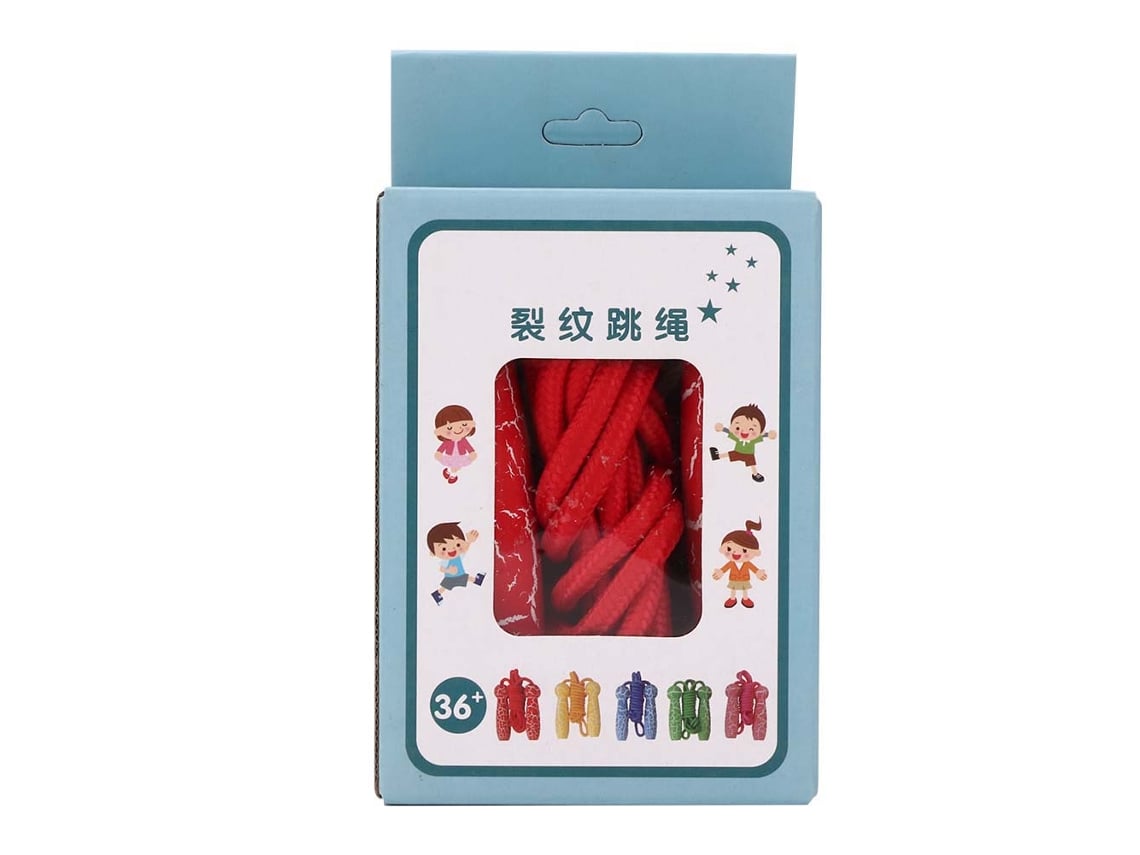 Ats-cuerda De Salto De Madera Ajustable Para Niños Y Adultos Juego Educativo Fitness Rojo