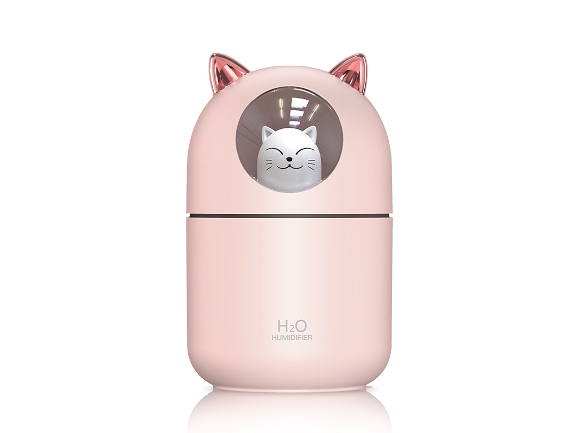 Mini Humidificador Usb Bonito Humidificador de Névoa Fria Portátil com 7 Cores Luz Noturna Humidificador de Ar 