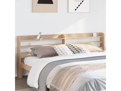 Cabecero De Cama Con Estantes Madera Maciza De Pino 180 Cm