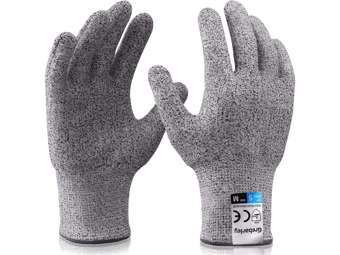 Guantes resistentes a cortes, agarre flexible antideslizante y forma cómoda para usar todo el día, guantes de trabajo aptos para pantallas.