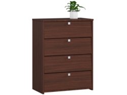 Zapatero Con 4 Compartimentos Akord Wenge 60 Cm 4 Puertas Basculantes Frente En Color Wenge 60x33x80 Cm