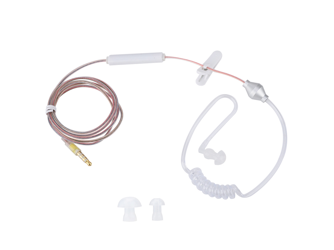 Auriculares Intrauditivos Transparentes Con Micrófono Y Tubo De Aire Para Ios Y Android.