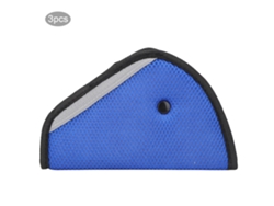 3 Soportes Ajustables Para Cinturones De Seguridad De Coche, De Malla Cómoda, Color Azul, Universales Para Niños Y Adultos.