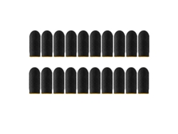 (Paquete de 20, amarillo) Protectores de dedos resistentes al sudor y antideslizantes para pantallas táctiles, protectores de dedos transpirables para videojuegos.