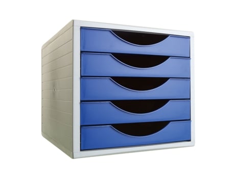 Archivador Modular Archivo 2000 ArchivoTec Serie 4000 5 cajones Din A4 Azul (34 x 27 x 26 cm)