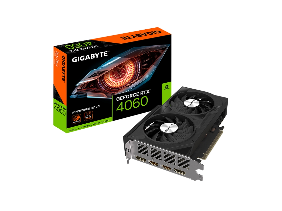 Placa Gráfica GIGABYTE Geforce Rtx 4060 Windforce Oc 8G Nvidia 8 Gb Gddr6
