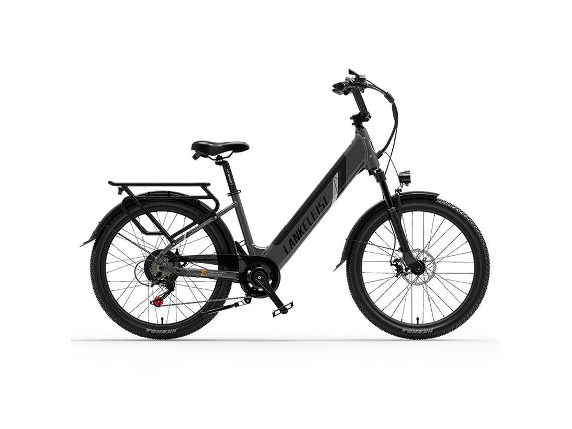 Bicicleta eléctrica de trekking Lankeleisi ES500 Pro de 24 pulgadas con batería de 500 W, 48 VE 14,5 Ah