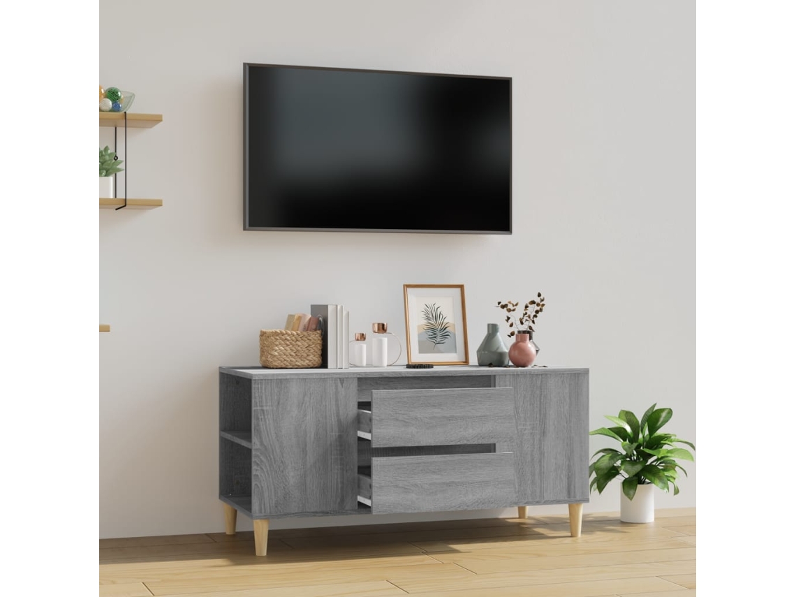 Estantería/Mueble para TV 102X44,5X50 cm de Derivados de Madera Gris Sonoma