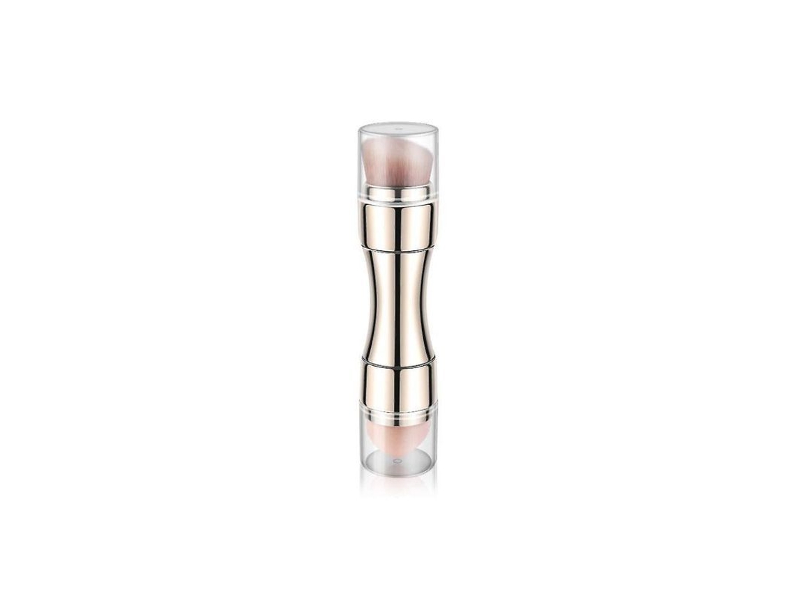 Kit De Brochas De Maquillaje 4 En 1 Con Limpiador De Silicona Para Ojos, Labios Y Rostro.