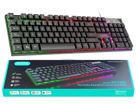 Teclado Gaming ACCETEL PCT215 Negro