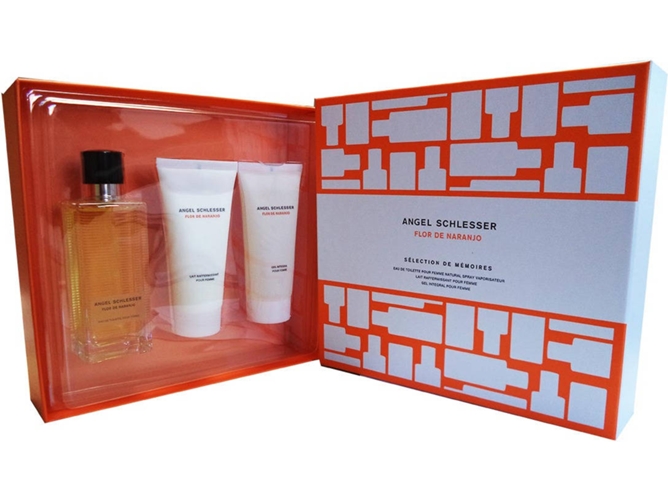 Cofre ANGEL SCHLESSER Flor de Naranjo Edt 100 ml + Leche Pour Femme 100 ml + Gel Integral 100 ml