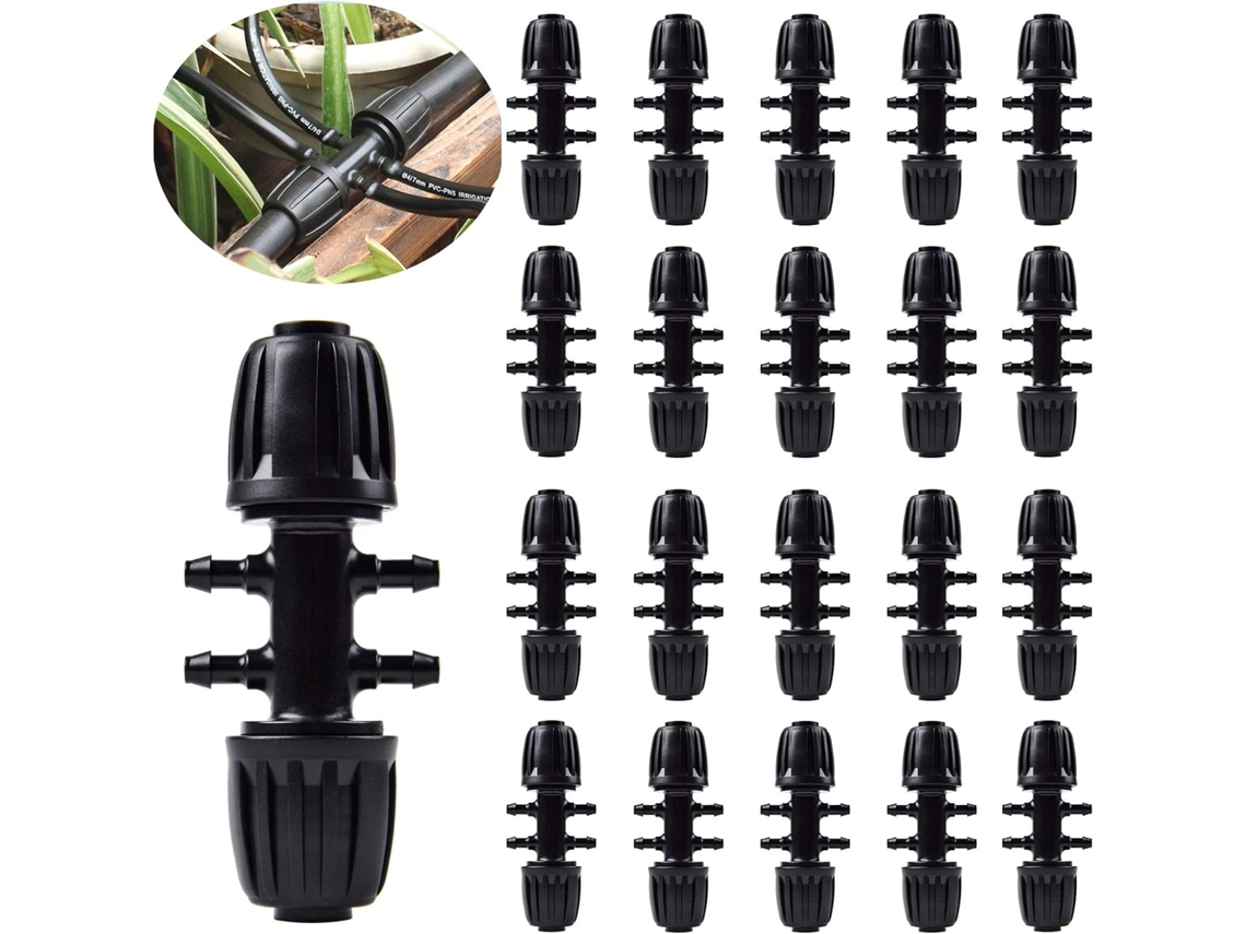 Accesorios de riego por goteo de Irrigation Innovation para conexiones de seis vías: mejore su sistema de riego de jardín con diseño de púas.