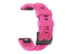 Correa de silicona para reloj Garmin Fenix 7 / 6 Pro / 5 Plus de 22 mm, color rosa Chennnls