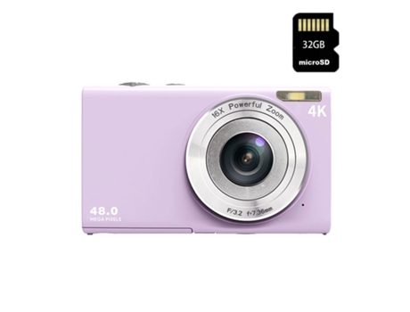 Cámara fotos digital infantil compacta LKC DC402AF Nivel de entrada Regalo de cámara para estudiantes niños 48MP 4K resolución Pantalla de 2,8 pulg...