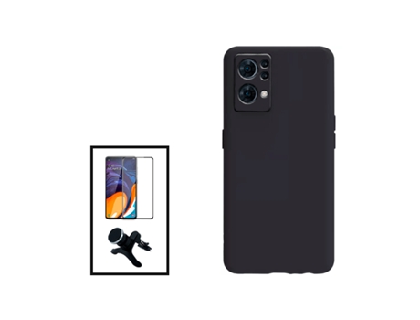 Kit De Película De Vidrio Templado De Cubierta Completa 5D Soporte Magnético De Coche Reforzado Con Silicona Líquida Para OPPO RENO7 PRO 5G - Negro...
