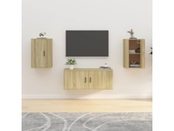 Estantería/Muebles de TV de Pared 2 Pzs 40X34,5X60 Cm Roble Sonoma