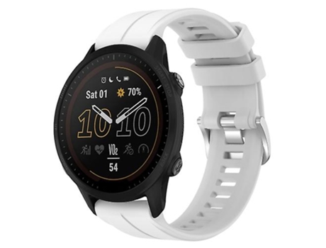 Correa para Garmin Forerunner 955 22 mm Correa de reloj de silicona de color sólido blanco VENISYMLIS