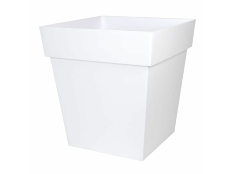 Maceta EDA Tuscany Cuadrado Blanco 50 cm Cuadrada