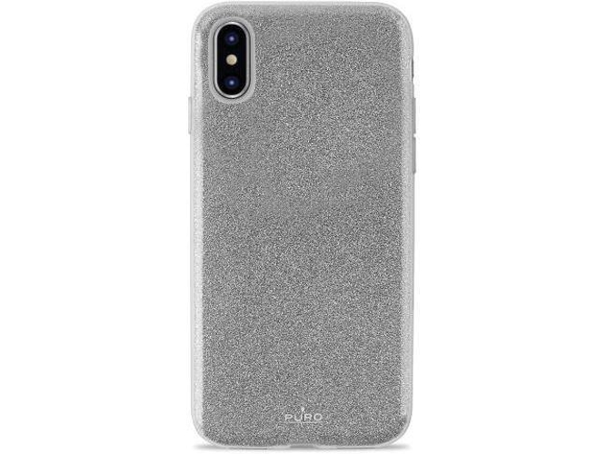 Funda iPhone XS Max PURO Shine Plateado