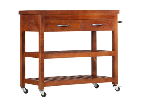 Carrito de cocina VIDAXL Marrón Madera (100x48x89 cm)