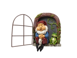 Estatua Decorativa De Resina De Gnomo Durmiente Para Jardín Y Exteriores - Miniatura