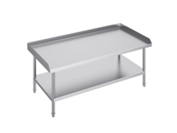 Mesa de Trabajo de Acero Inoxidable 152x76x66cm con Paneles Antisalpicaduras y Altura Regulable Tekmaquinas