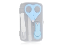 Kit De Uñas Para Bebés 4 En 1 Seguro Con Tijeras, Lima, Pinzas, Cortaúñas Y Caja De Almacenamiento - Azul