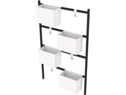 Maceta LEVIRA Acer (Negro - 53 x 11,6 x 87 cm)