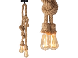 Lámpara de techo colgante Toolight App419 2cp marrón