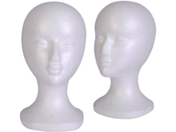 Cabeza de maniquí de espuma SFUSHOS para exhibir pelucas, gafas y sombreros.