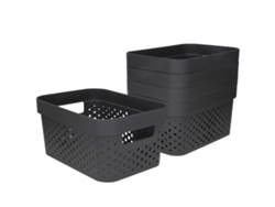 Curver Pack 5 Cestas Organizadoras Infinity 4,5l Gris