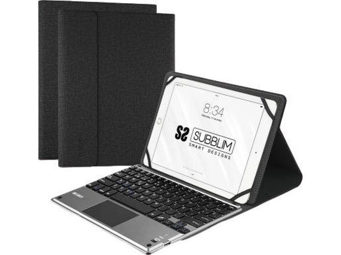 Subblim Funda Con teclado keytab pro 101 touchpad black negra para tablet 10.1 inch 108 bluetooth® universal compatible todas las android conector micro usb adaptador