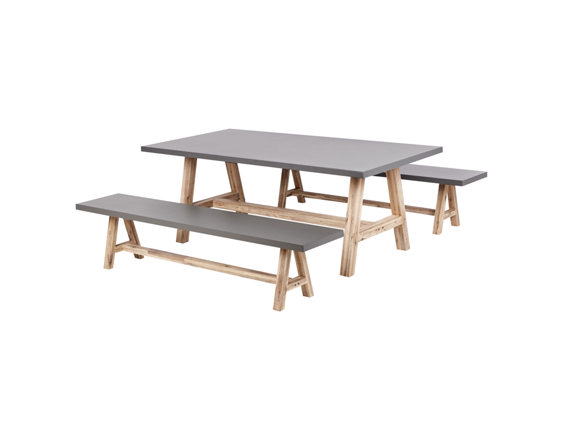 BELIANI Relax Conjunto de Tonnare de Cemento con Fibra Gris 200X100X75