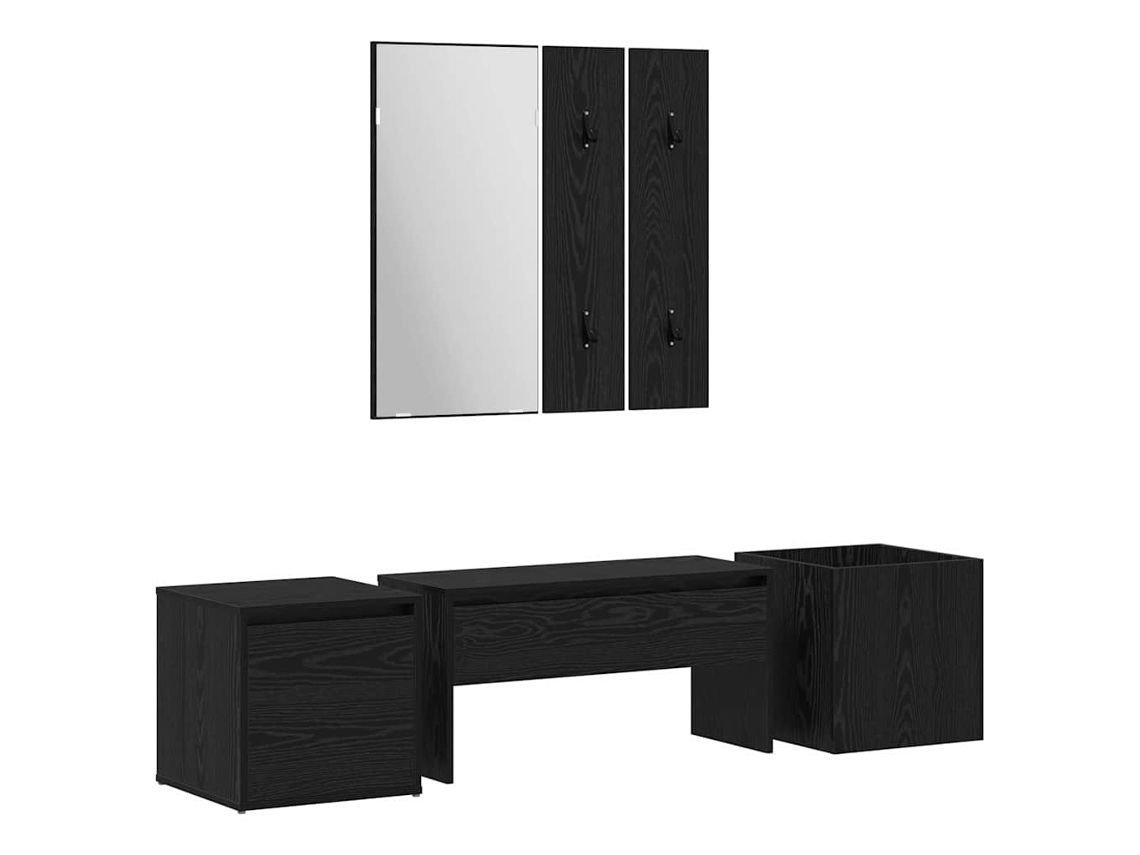 MAISON EXCLUSIVE Conjunto de muebles de recibidor de 6 piezas, madera procesada