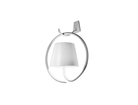 Lámpara de Pared Poldina Led con Gancho Bianca recargable y regulable ZAFFERANO
