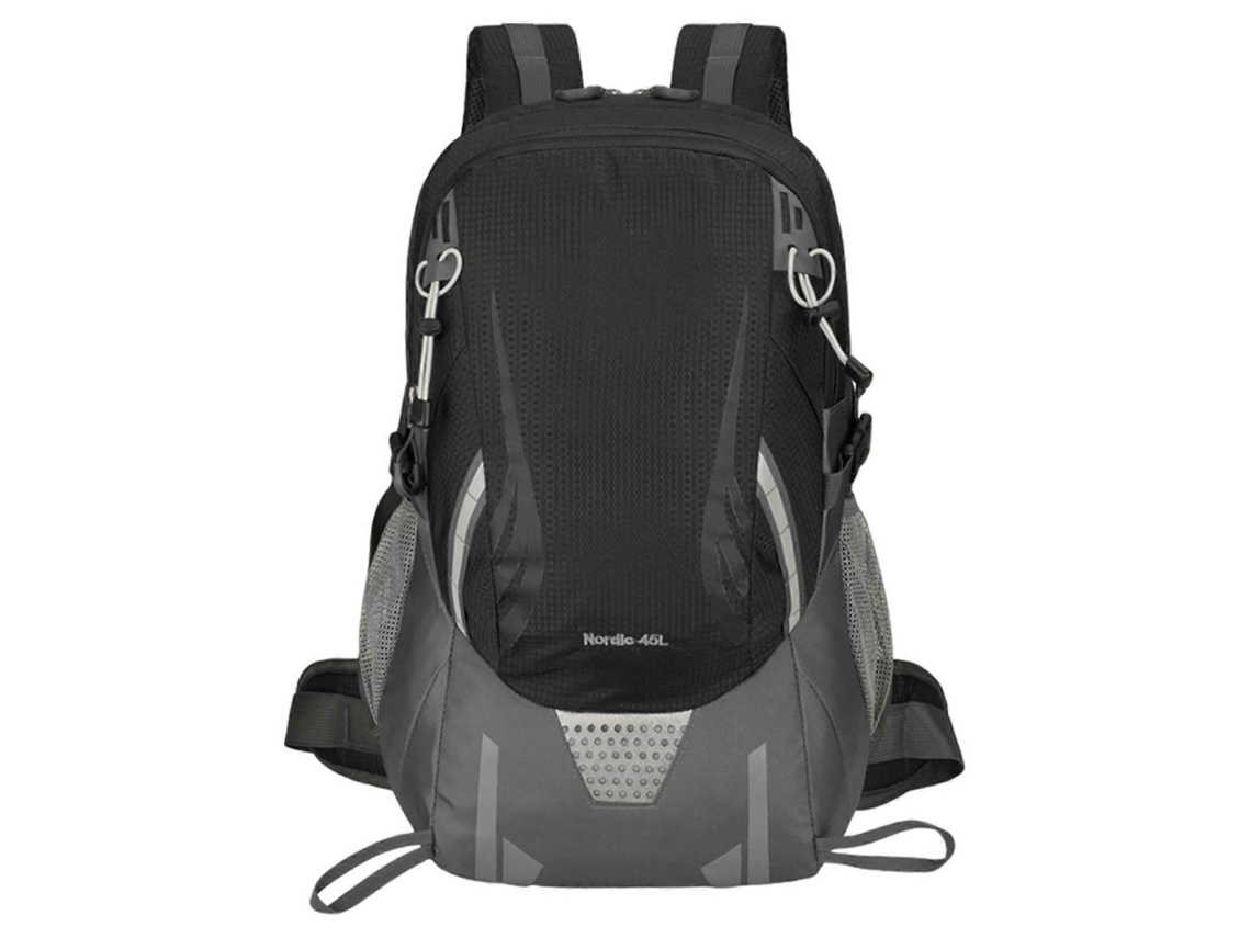 Mochila de senderismo para exteriores, resistente al agua, de gran capacidad, ideal para escalada y deportes, unisex, negra.