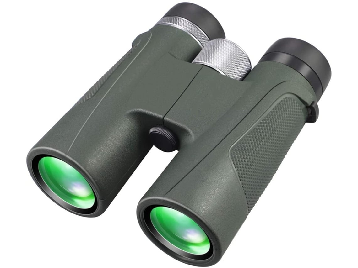 12x42 Poderosos Binóculos Hd Com Lente Fmc Prisma Bak4 À Prova De Nevoeiro E Água Adequados Para Acampar Caça Concertos Verde Exército Facpoet
