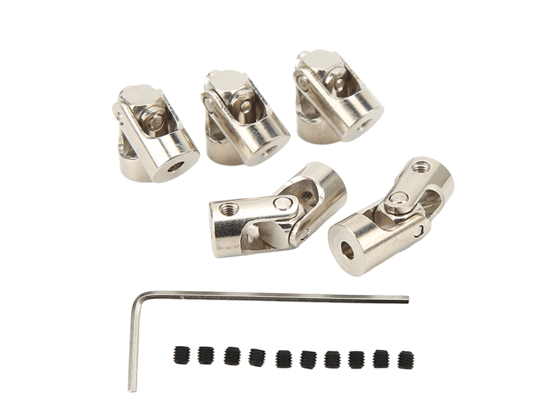 5 Acoplamientos De Eje De Junta Universal De 3 Mm De Acero De Alta Resistencia Para Coches Y Barcos Rc.