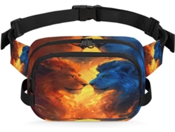 Riñonera Flame Lions para mujer, 22,8 x 6,3 x 15,5 cm, diseño DIY, impermeable, alta calidad.
