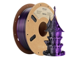 Filamento para impresora 3D, capacidad de doble color, alta precisión dimensional, negro y morado seda.