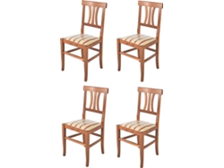 Conjunto de 4 Cadeiras T M C S Artemisia (Vermelho - 89x42x44 cm - Madeira)